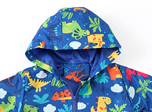 Image of Happy Cherry Kids Boys Girls Fleece Lined Windbreaker Jacket Fashion Prints Hoodie for Fall Winter