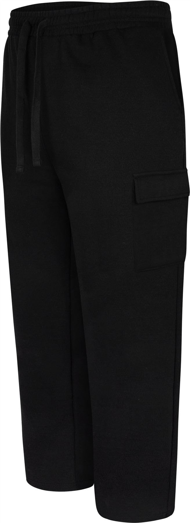 Uptheir Mens Sense Open Hem Cargo Pocket Joggers - Black - 6XL-S