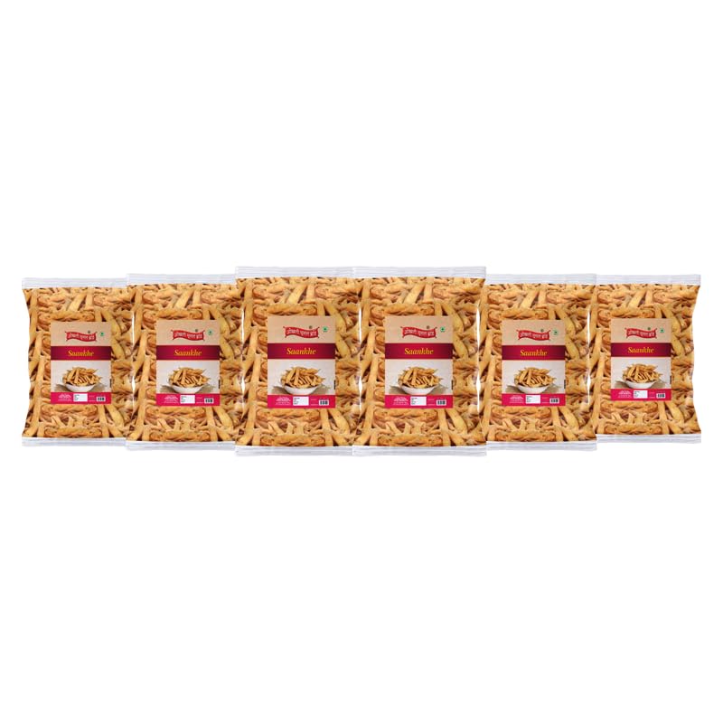 Image of OKHLI MUSAL BRAND Tea Time Popular Namkeen Snack | Saankhe Sankhe Mathri Finger shaped snack Mathri | Ajwain Khasta Namkeen Snack Mathri | Raksha Bandhan Diwali Namkeen Savoury Snack-900g*6Pack