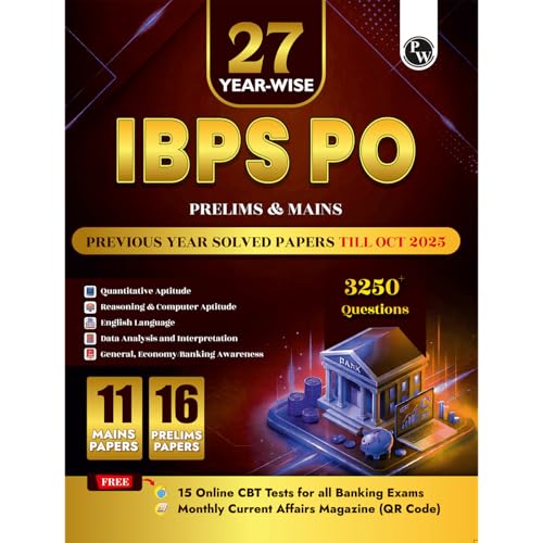 PW IBPS PO 27 Year-wise Prelims & Mains Previous Year Solved Pape...
