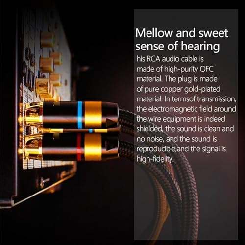 Câble audio Hi-Fi haute performance anti-interférence DAC TV 0.5m - 4