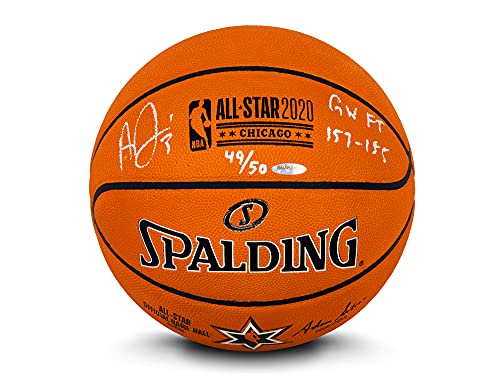 Anthony Davis INSCRIBED 2020 NBA All-Star Game Authentic Spalding Basketball -L50