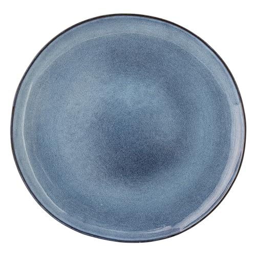 Bloomingville Teller Sandrine, blau, Keramik, 28 x 2,5 cm