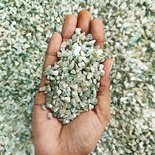 Image of Reiki Healing Green Aventurine Crystal Chips for Vastu 500 Gm | Gemstone Chips for Home Decor Items | Colorful Chips for Resin Art Flower Vase Aquarium Fish Tank Garden