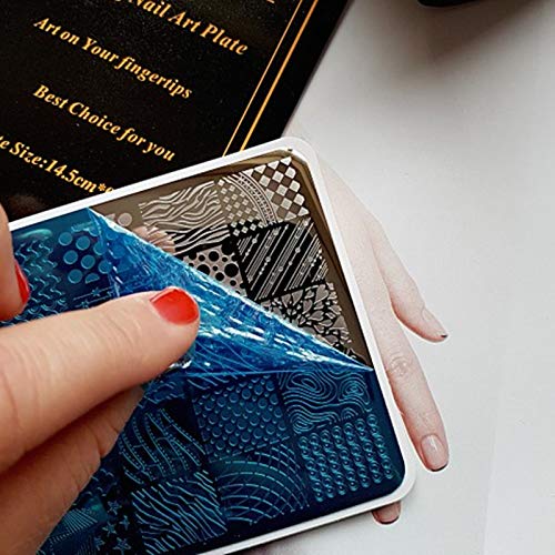 2Pcs/Set Animal Zebra Strips Stamping Template Geometry Letter Words Creative Large Size Nail Plate Printer Nail Image Plate 14.5×9.5Cm (D04/D08) #TOP5