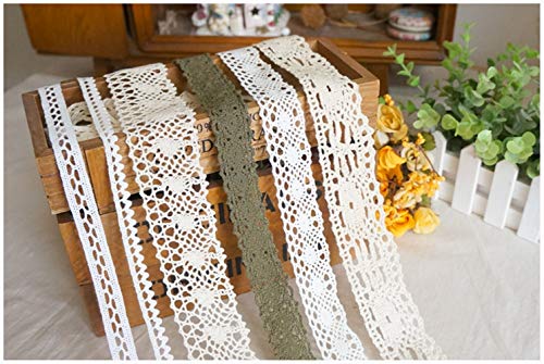 Cintas de encaje de algodón RayLineDo® para decorar manualidades, bodas y costura creativa, 20m 6