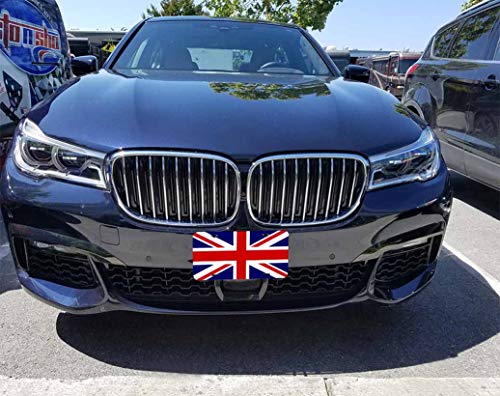 Beabes British Uk Flag Front License Plate Cover,Britain Union Jack Flag Blue Red White Decorative License Plates For Car,Aluminum Novelty Auto Car Tag Vanity Plates Gift For Men Women 6X12 Inch #TOP4