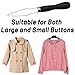 4 Pack Easy Button Hook - Button Assist Device Helper Tool - Stainless Steel Button Fastener Tool for Easy Button - One Hand Dressing Aids (4 Pack)
