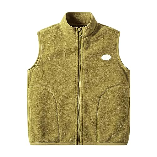 Kids Fleece Vest Sleeveless Zip up Front Collar Tank Tops Boys Warm Soft Coats Kids Girls Winter Coat3