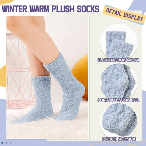 Image of DoSmart Fuzzy Socks For Women Slipper Warm Fluffy Soft Winter Cozy Plush Cabin Sleep Christmas Home Socks