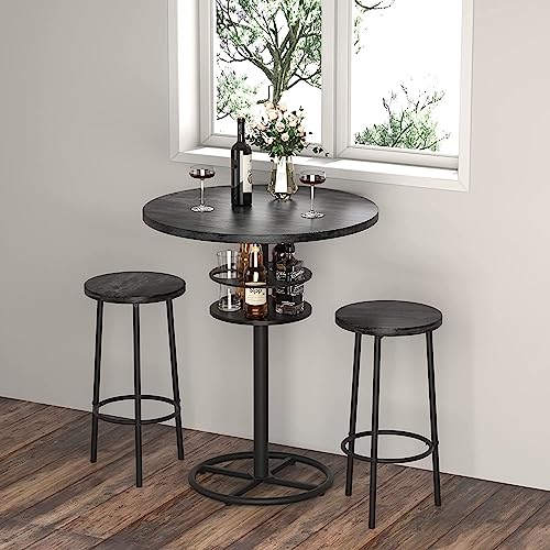 VECELO-3-Piece-Bar-Table-and-Chairs-Counter-Height-Bistro-Sets-with-2-Barstools-for-Indoor-Small-Space-Restaurant-Black