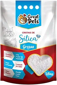Areia Sílica Grossa Great Pets para Gatos - 1,6 Kg