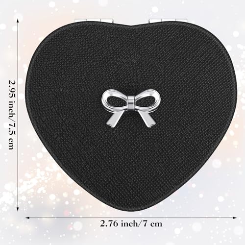 Espejo de Maquillaje Mini Plegable en Forma de Corazón miniatura 2