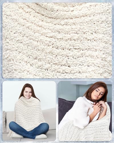 Chuarry Women Blanket Christmas Gifts Set Include 1 Soft Wrap Knit Blanket 12 oz Tumbler 1 Pair Sock with Gift Box4