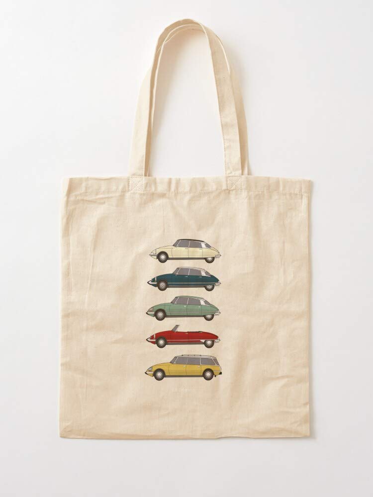 Ds Safari Cars Ds Decapotable Car Art 1950S 1960S 1970S Ds19 Ds Citroen Ds | Canvas Tote Shoulder Bag Stylish Shopping Casual Bag Foldaway Travel Bag