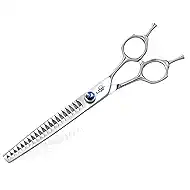 7" 21-Teeth Chunkers Dog Grooming Scissors, Professional Texturizing Blending Thinning Shears Pets Hair Trimming Kit with Premium Steel & Ergonomic Handle for Comfortable Grooming