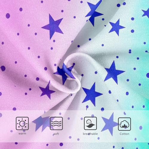 Purple Stars Dots Soft Pastel Gradient Panties for Girl Toddler Underwear Floral Cotton Durable Briefs Undies Kids 2t3