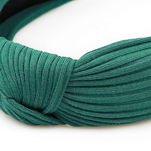 Image of DRESHOW 8 Pack Knotted Headbands for Women Wide Turban Headband Yoga Exercise Ribbing Hair Hoop Hair Bands Accessories