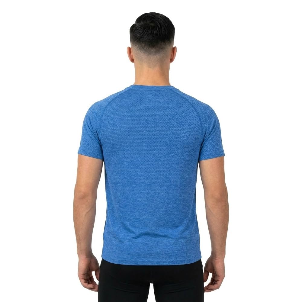 Odlo Essential Seamless Laufshirt Herren blau - Dazzling Blue Melange XL
