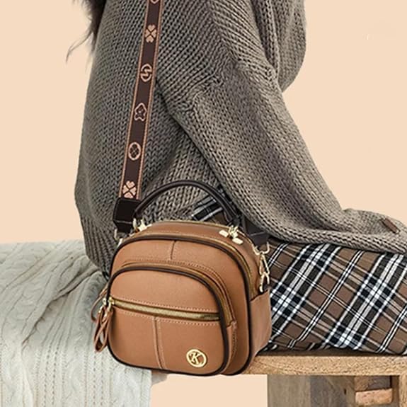 Eastward Crossbody Bag, Classic Leather Purse with Wide Adjustable Strap Mutiple Compartments Leather Crossbody Bag3
