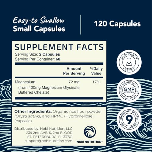 Image of Magnesium Glycinate 400mg, High Absorption, Sleep, Calm & Muscle Support