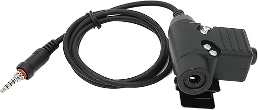U94 PTT Adapter, Light Portable Easy To Use Clip on Design PTT Headset Radio Adapter Durable for for Vertex VX‑6R VX‑7R