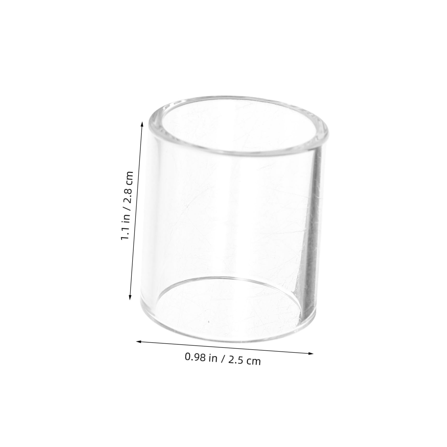 Totority Guitar Glass Slide Tube Finger Sleeve Ring Tone Bar Essential for Guitarists Enhance Playing Technique