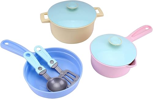 Miniatura 7 de TECHNOK Accesorios de cocina para niños  Juego de 49 piezas de utensilios de cocina  Ollas y sartenes de juguete grandes para niños de cocina  Juego