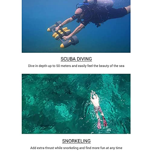 Lxwyq Onderwater Sea Scooter voor zowel volwassenen als kinderen, 600W Onderwater Scooter Jet 50 Meter Duikuitrusting voor Scuba Duiken Snorkelen Avonturen Zwembad Gear - Image 8