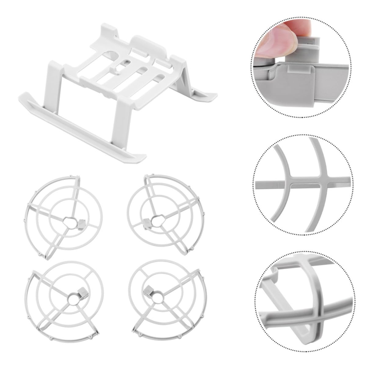 Didiseaon Anillo de Protección para Hélice Tren de Aterrizaje Elevado Compatible Cuadricóptero Mini Pata del Tren de Aterrizaje Protector