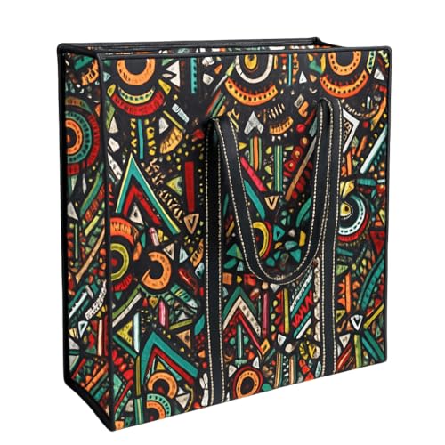 COMPRISA Bolsa Grande de Compras 53x50x20 cm Reutilizable y Plegable – Ideal para Viajes, Playa, Mudanzas y Supermercado – Cremallera, Resistente y Ligera,extra grande (DISEÑO)