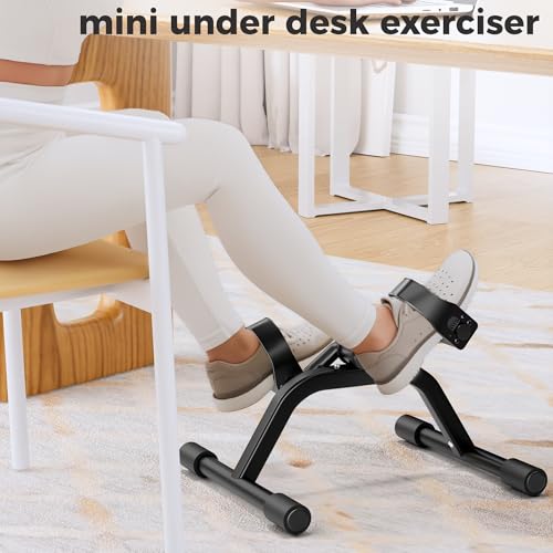Image of RYGEO Pedal Exerciser Mini Exercise Bike for Leg and Arm Recovery Exercise Lightweight and Portable Floor Bike