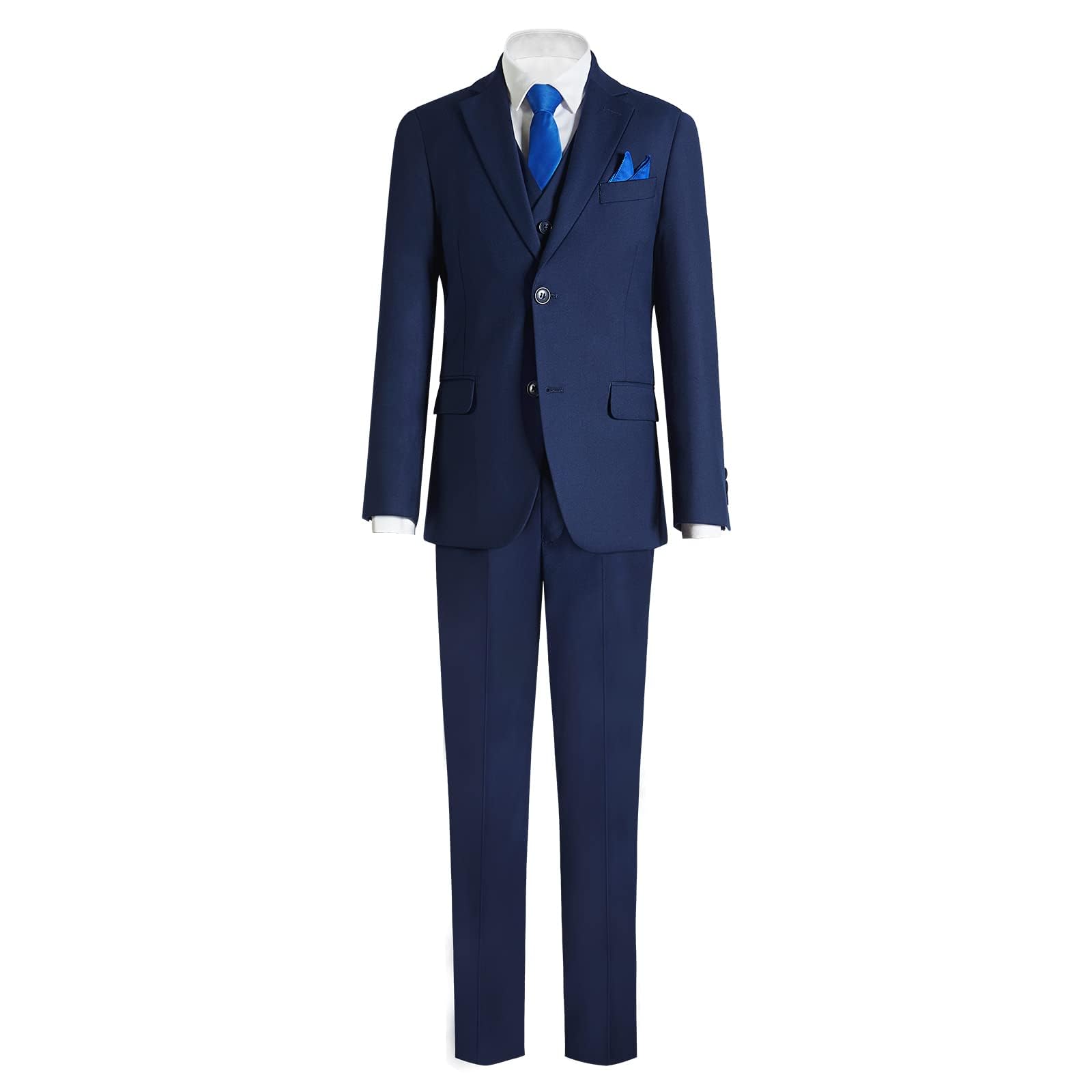 Happy Dolphin Formal Boys Suit Set Kids Suits Boys' Wedding Outfit Communion Suits Adjustable Waist for Toddler Teenage Boy