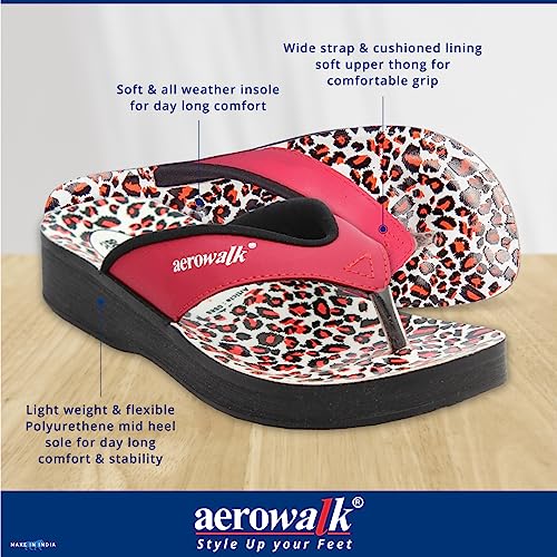 Image of AEROWALK Stylish Fashion Slipper for Women | Comfortable| Lightweight | Anti Skid | Casual Office Footwear (0888 COPPER)