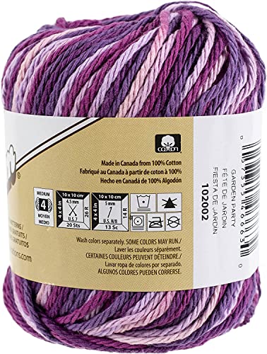 Variety Assortment Lily Sugar \'n Cream Yarn Bundle 100% Cotton Worsted #4 Weight Solids & Ombres with Needle Gauge (Mix 235) - Thumbnail 2