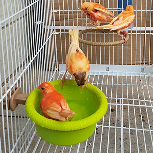 image for FOIBURELY Multi-Function Caged Bird Bath Bird Cage Parrot Supplies Bat