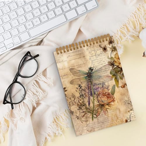 Carnet libellule à spirales format A5 14x21 cm pour notes professionnelles