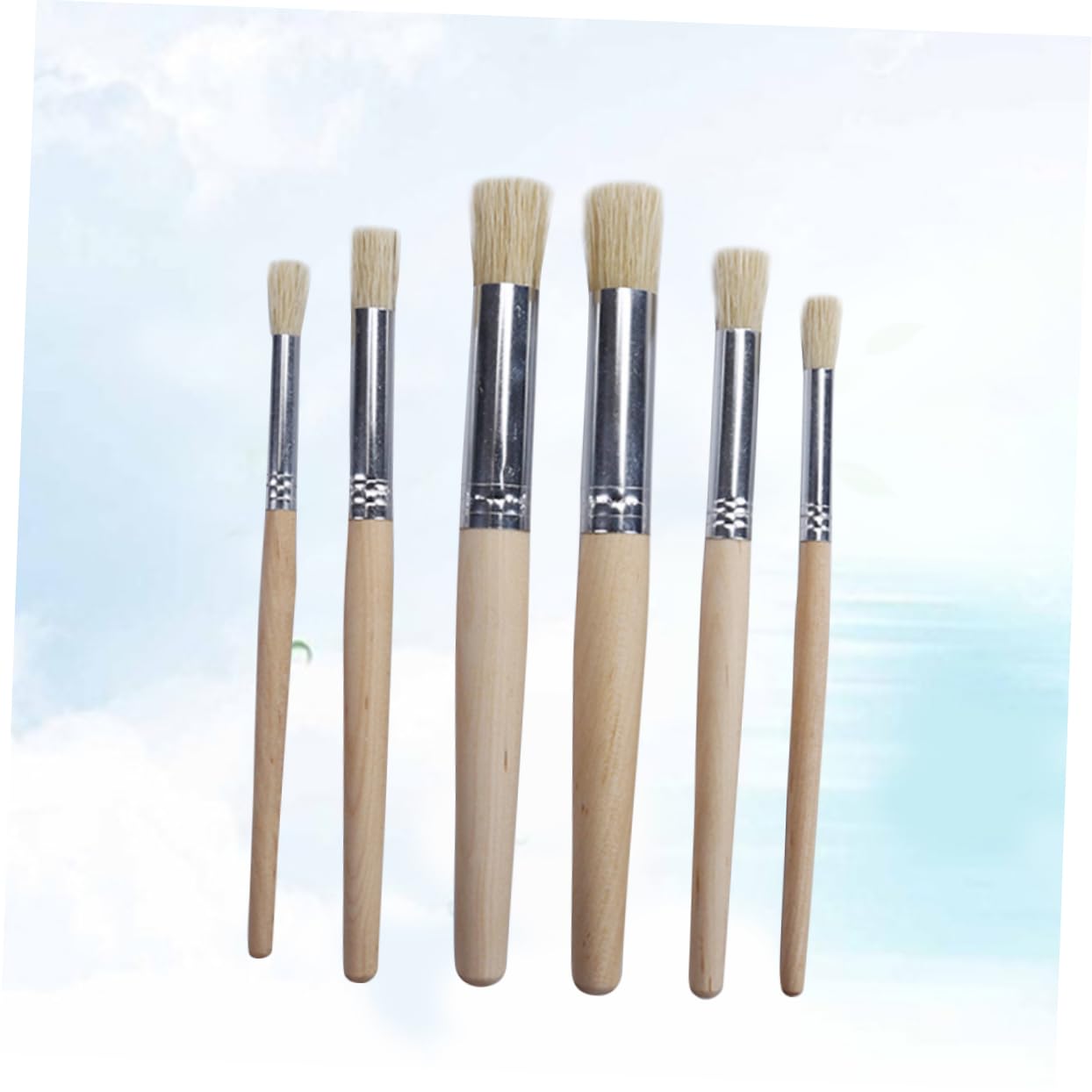 SEWACC 18stücke Teiliges Pinselset Mit Nylonhaaren Und Holzgriff Für Acryl Aquarell Und Ölgemälde Rundpinsel Für Präzises Malen Und Einfache Reinigung Für Künstler Und Bastler