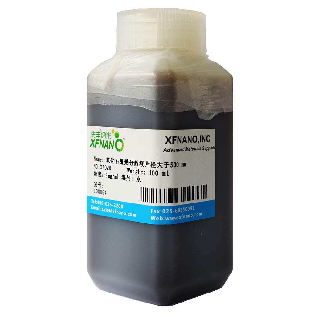 Research Grade Single Layer Graphene Oxide Dispersion with Diameter<500nm-Same Day Priority Shipping