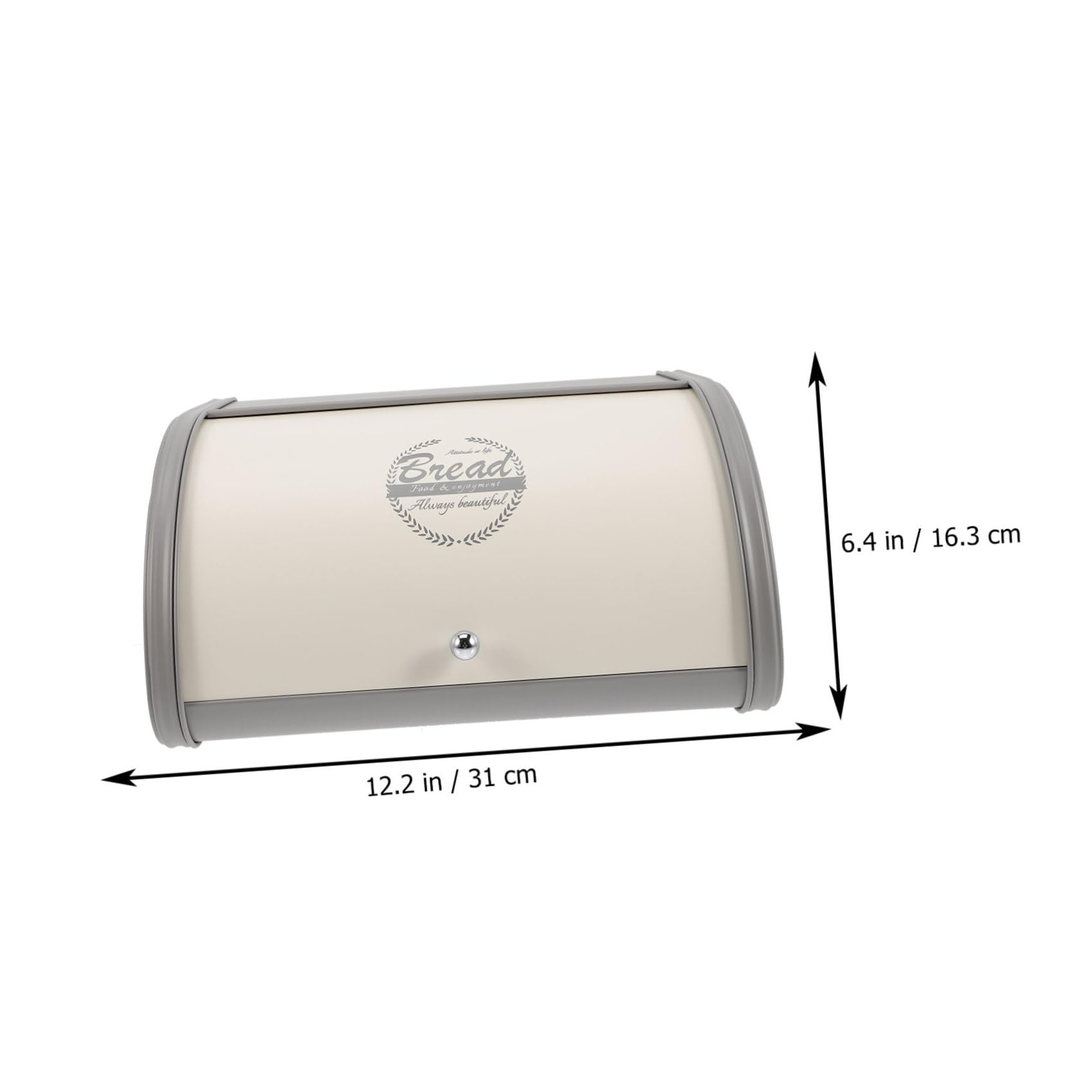TOYANDONA de Cocina de Hierro Galvanizado con Tapa Abatible Contenedor Reutilizable para Guardar Pan y Snacks Organizador de Mesa con Gran Capacidad y Diseño Nórdico y Gris