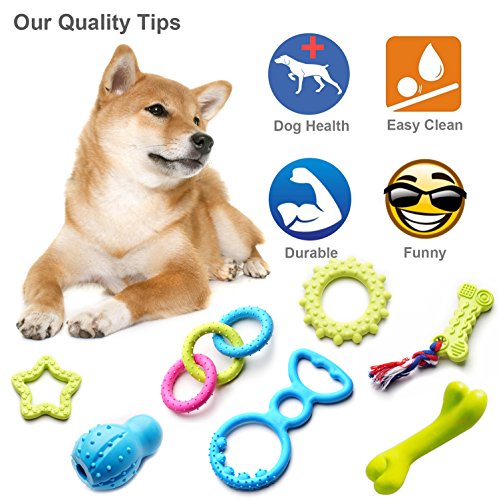 Szkokuho (Pack Of 17 Durable Pet Puppy Dog Chew Toys Set,Puppy Teething Ball Toys Puppy Rope Dog Tug Toy Safety Design, For Small Dogs #TOP5