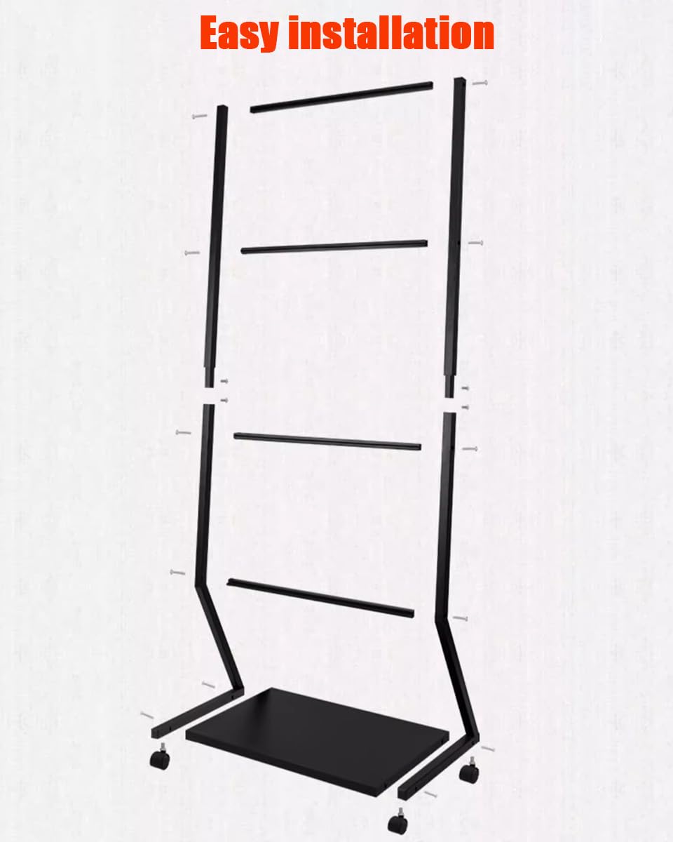 Soporte portátil de exhibición folletos con Ruedas Letrero menú fácil Instalar para restaurantes Publicidad Promoción Varios Niveles Revistas Estante Libros y cómics Revista Piso,B