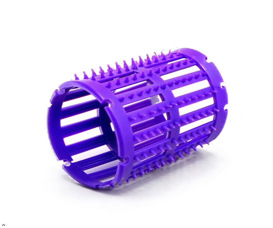 Head Jog Plastic Hair Rollers Set 12 x 36mm Lilac With 12 Pcs With Free Pins Volume Rollers For Curling And Styling Hair. Heat Free Salon Styled Heatless Curls Suitable For Wet Or Dry Hair. Hairdressing Rollers For Long Or Short Hair.