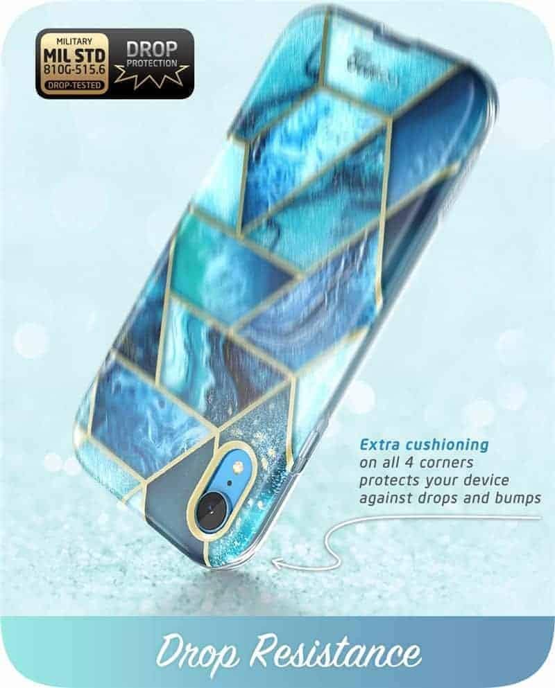 i-Blason i-Blason Cosmo Polycarbonate Full-Body Bumper Case for iPhone XR 2018 Release, Ocean Blue, 6.1"