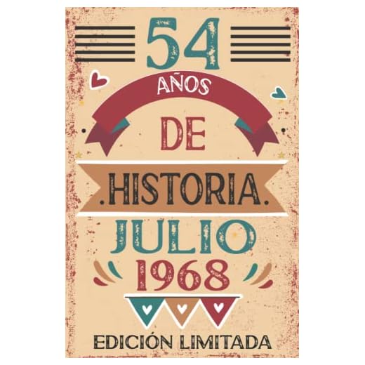 54 Años De Historia Julio 1968: 54 años. Libro de visitas, cuaderno, 110 páginas de felicitaciones, idea de regalo, regalo Para la esposa, novia, mujer, La madre