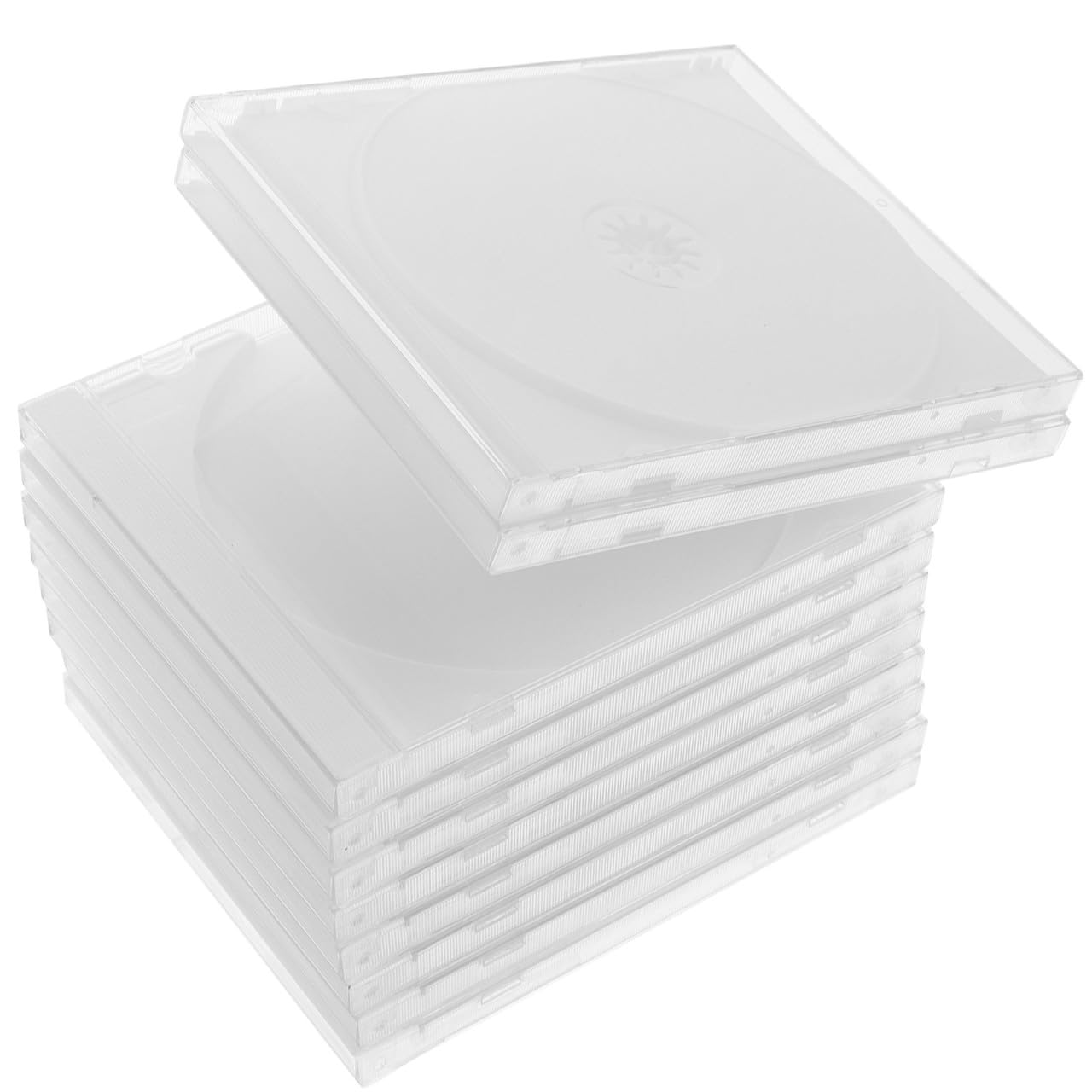 Cajas protectoras SECFOU para 10 CD con poliestireno antiarañazos