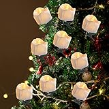 3. 【Fácil de usar】 La velas led sin llama viene con una batería y un clip, que se puede activar con solo tocar el interruptor inferior, y se puede sujetar en cualquier lugar, como el árbol de Navidad, la tira de luz, etc., no se requiere clip para ser desmontable.