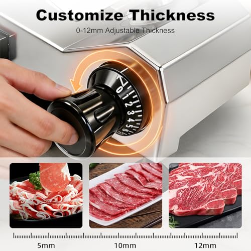 Image of Commercial Meat Slicer 10 inch Electric Food Slicer Frozen Meat