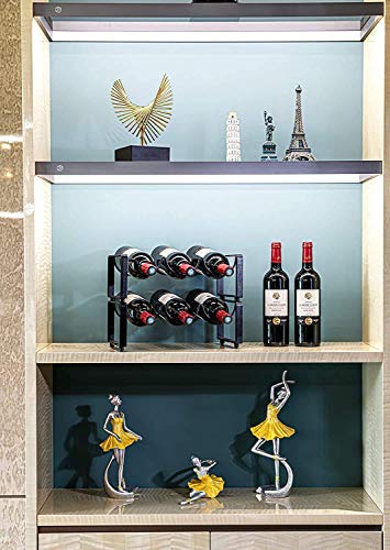 Soporte de mesa para botellas de vino, metal, 3 o 6 botellas miniatura 6