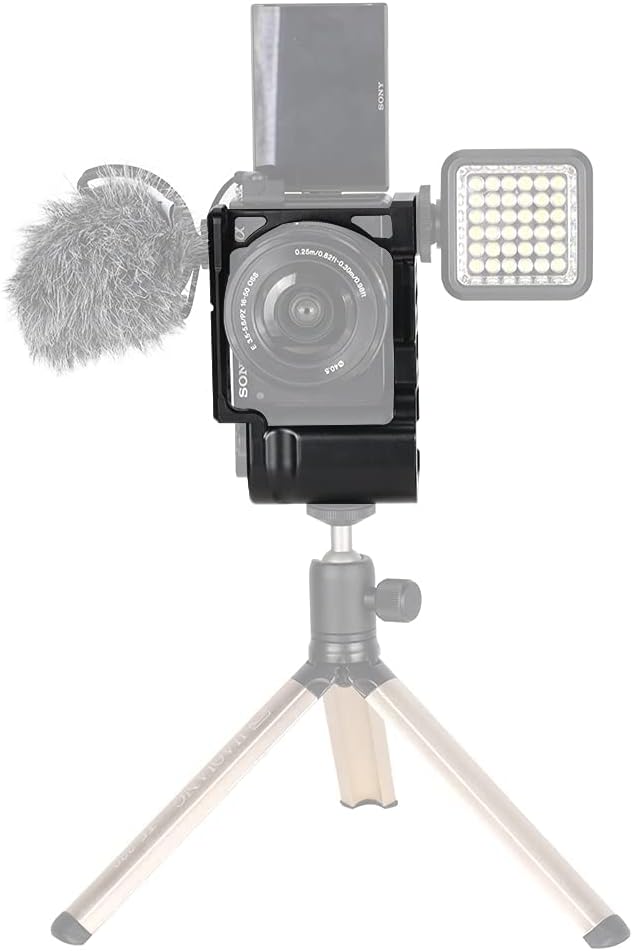 NICEYRIG Cage for Sony ZV-E10 Vlog Vlogging Camera, with Aluminum Handle Grip - 469